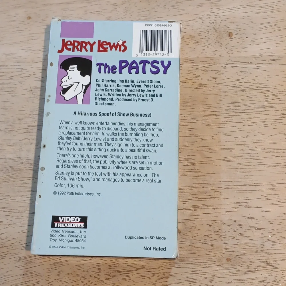 2/$8 Jerry Lewis 'The Patsy' Comedy Classic VHS